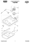 COOKTOP Diagram and Parts List for FEP330BQ1  Roper Range