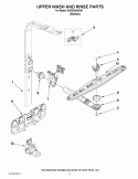 UPPER WASH AND RINSE PARTS Diagram and Parts List for KUDS30HXSS0  KitchenAid Dishwasher