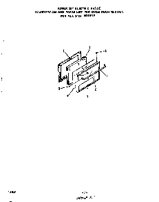 Oven Door For 2424 Models Diagram and Parts List for 2424*1A  Roper Range