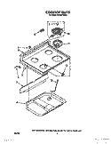 COOKTOP Diagram and Parts List for RF302PXXQ0  Whirlpool Range