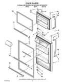 DOOR PARTS Diagram and Parts List for W8TXNGFWQ02  Whirlpool Refrigerator