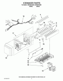 ICEMAKER PARTS Diagram and Parts List for GI6FDRXXB05  Whirlpool Refrigerator