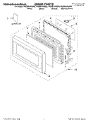 DOOR PARTS Diagram and Parts List for YKCMS145JBL0  KitchenAid Microwave