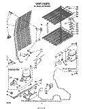 UNIT Diagram and Parts List for EV110CXRW1  Whirlpool Freezer