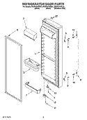 REFRIGERATOR DOOR PARTS Diagram and Parts List for ES5PHAXSB01  Whirlpool Refrigerator