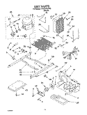 UNIT Diagram and Parts List for 4YGD27DCHT02  Whirlpool Refrigerator