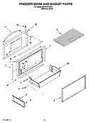 FREEZER DOOR AND BASKET PARTS Diagram and Parts List for KBFC42FSS00  KitchenAid Refrigerator
