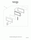 DOOR PARTS Diagram and Parts List for MH2175XSB5  Whirlpool Microwave