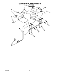 COOKTOP BURNER Diagram and Parts List for SF367PEYQ8  Whirlpool Range