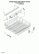 UPPER RACK AND TRACK PARTS Diagram and Parts List for 7GU3800XTVY0  Whirlpool Dishwasher