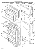 DOOR Diagram and Parts List for RT14HDYBL01  Roper Refrigerator