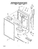 REFRIGERATOR DOOR Diagram and Parts List for KTRS22MJBT01  KitchenAid Refrigerator