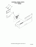 CONTROL PANEL PARTS Diagram and Parts List for KUDE60FVPA2  KitchenAid Dishwasher