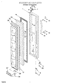FREEZER DOOR Diagram and Parts List for 6ED20TKXFW01  Whirlpool Refrigerator
