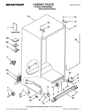 CABINET PARTS Diagram and Parts List for BRS80ARANA01  Whirlpool Refrigerator