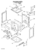 CHASSIS PARTS Diagram and Parts List for IER320TW0  Inglis Range