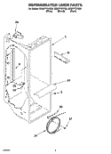 REFRIGERATOR LINER PARTS Diagram and Parts List for GD25FFCHT00  Whirlpool Refrigerator