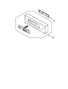 Control Panel Diagram and Parts List for NHP01MCG  KitchenAid Wall Oven