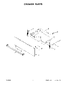 Drawer Parts Diagram and Parts List for KSEG700EBS4  KitchenAid Range