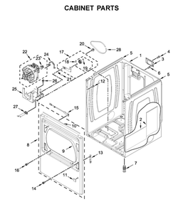 Cabinet Parts Diagram and Parts List for 11061112020  Kenmore Dryer