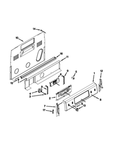 Control Panel Parts Diagram and Parts List for KERS303BWH1  KitchenAid Range