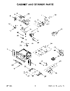Cabinet And Stirrer Parts Diagram and Parts List for KOCE900HBS22  KitchenAid Microwave Oven Combo