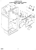 LINER Diagram and Parts List for ET25DKXBN01  Whirlpool Refrigerator