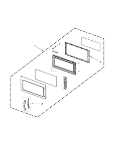 Door Parts Diagram and Parts List for WMH31017AS4  Whirlpool Microwave