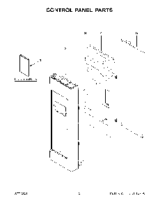 02 - Control Panel Parts Diagram and Parts List for YWMH31017HZ4  Whirlpool Microwave