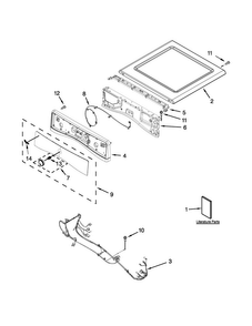 Top And Console Parts Diagram and Parts List for WED71HEDW0  Whirlpool Dryer