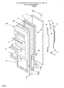REFRIGERATOR DOOR Diagram and Parts List for RS20EKXFW01  Roper Refrigerator