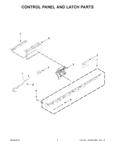 Part Location Diagram of W10866124 Whirlpool Electric Control Board