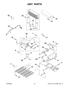 07 - Unit Parts Diagram and Parts List for WRF767SDHV05  Whirlpool Refrigerator