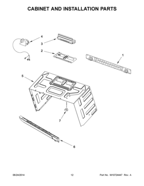 07 - CABINET AND INSTALLATION PARTS Diagram and Parts List for YMMV4205DB0  Whirlpool Microwave Oven Combo