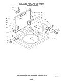WASHER TOP AND LID Diagram and Parts List for LT5100XSW1  Whirlpool Washer Dryer Combo
