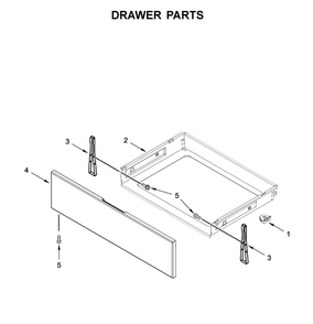 Drawer Parts Diagram and Parts List for WFG525S0JZ1  Whirlpool Range