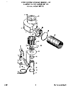 Blower Diagram and Parts List for 21E2X0E  Roper Range