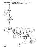BRAKE, CLUTCH, GEARCASE, MOTOR & PUMP Diagram and Parts List for RAX7245BL0  Roper Washer