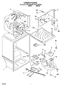 LINER Diagram and Parts List for RT21AKXKT01  Roper Refrigerator
