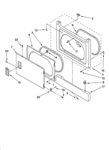 Dryer Front Panel And Door Parts Diagram and Parts List for 11084764301  Kenmore Washer Dryer Combo