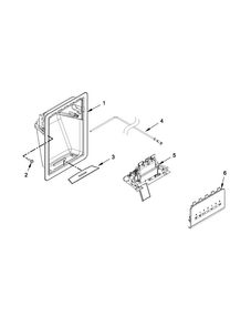 Dispenser Parts Diagram and Parts List for 7WRS22FDBW00  Whirlpool Refrigerator