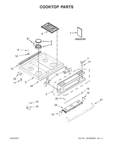 Part Location Diagram of W11384202 Whirlpool GRATE-KIT