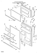 DOOR Diagram and Parts List for ET18NKXJN00  Whirlpool Refrigerator