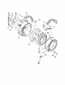 Tub & Basket Diagram and Parts List for 11047892703  Kenmore Washer