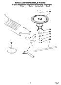 RACK AND TURNTABLE PARTS Diagram and Parts List for KHMS2050SSS0  KitchenAid Microwave