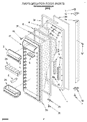 REFRIGERATOR DOOR Diagram and Parts List for KSRB22QABL12  KitchenAid Refrigerator