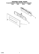 CONTROL PANEL PARTS Diagram and Parts List for KEBC277KBL04  KitchenAid Wall Oven
