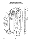 REFRIGERATOR DOOR Diagram and Parts List for KSRB22QXBL00  KitchenAid Refrigerator
