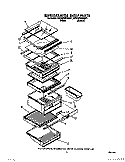 REFRIGERATOR SHELF Diagram and Parts List for 4ED25PWXWN01  Whirlpool Refrigerator
