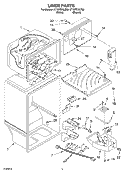 LINER Diagram and Parts List for ET1MTEXLT00  Whirlpool Refrigerator